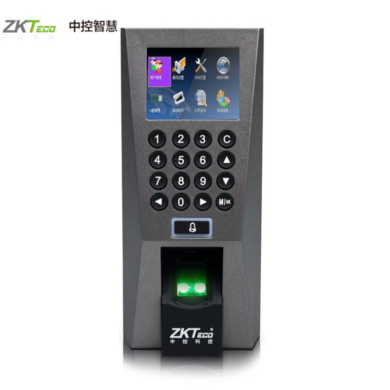 中控F18彩屏指纹门禁考勤系统指纹门禁机指纹门锁Access Control