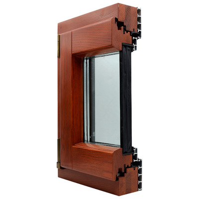 L86铝包木门窗 隔音窗 别墅门窗 系统门窗 墨山门窗