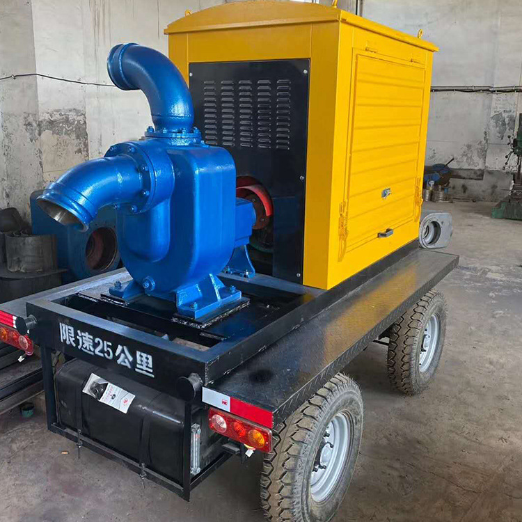 排水排涝柴油泵车 移动拖车式泵车 自吸大流量柴油泵车