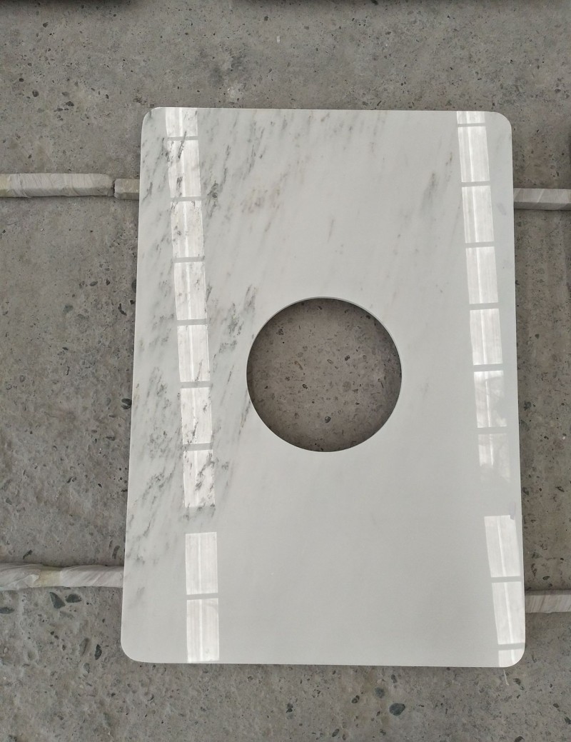 众合石材 汉白玉 火锅桌面：方桌（边长900*1300mm） 定制