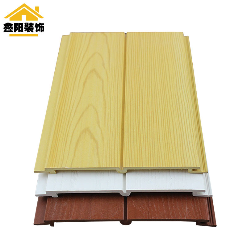 厂家批发 墙裙护墙板 生态木吊顶天花塑木 双75平面板 PVC护墙板