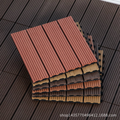 户外塑木拼接地板 环保型木塑复合地板 室外 防腐生态木地板批发图1