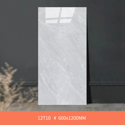 帝顿 灰色背景墙瓷砖600x1200地砖客厅轻奢通体大理石防滑地板砖