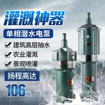 厂家批发清水多级潜水电泵农用高扬程深井抽水泵220V小老鼠抽水机