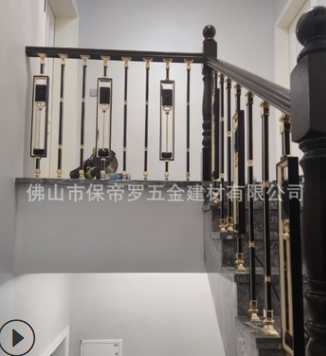 楼梯室内铝艺栏杆楼梯扶手护栏厂家 佛山 安装测量楼梯