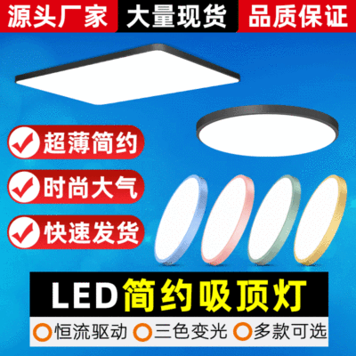 led吸顶灯 客厅卧室吸顶灯 现代简约房间过道阳台灯 灯饰照明灯具