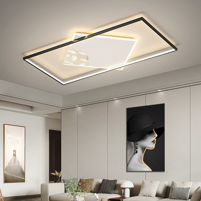 led吸顶灯 卧室灯长方形现代简约北欧灯具套餐家用大气房间客厅灯