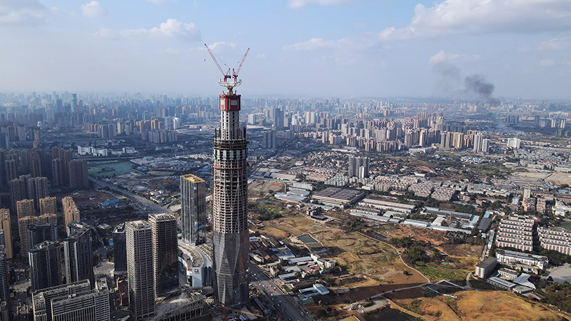 在建的成都“第一高楼”——“蜀峰468”，设计高度468米