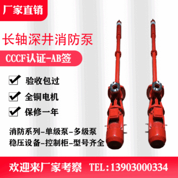 上海泓洋消防轴流泵 液下不锈钢深井消防泵 潜水泵立式长轴消防泵