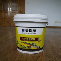 曼得丽K11防水涂料，K11防水浆料，防水涂料，有一定的韧性，弹性模量较低而变形能力好，耐久性和耐水性好，不含苯和甲醛