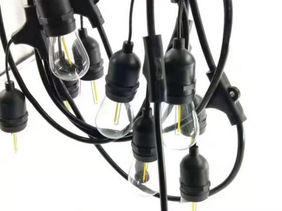 太阳能遥控器防水灯串 E27防水灯串 E26灯串 LED防水灯串线 电源线灯串