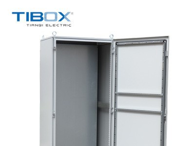 TIBOX工厂直销户外防水防尘防腐蚀冷轧钢九折型材控制柜 机箱机柜出货快