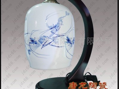 供应青花瓷灯饰 青花瓷落地灯具 青花灯具供应商 陶瓷灯柱图1