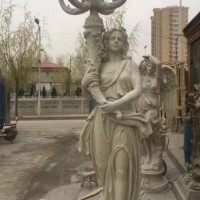 安徽康大雕塑 户外玻璃钢拿灯具天使人物雕塑