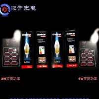 LED蜡烛泡 足3W灯泡LED照明灯具灯饰E27E14B22 led照明灯具