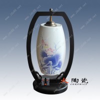 陶瓷灯具厂，青花瓷器床头灯具，中式台灯