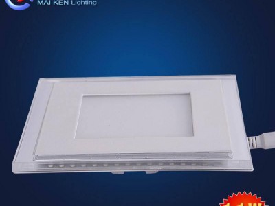 新款创意LED灯具商业照明灯 led照明11W双色LED面板灯图1