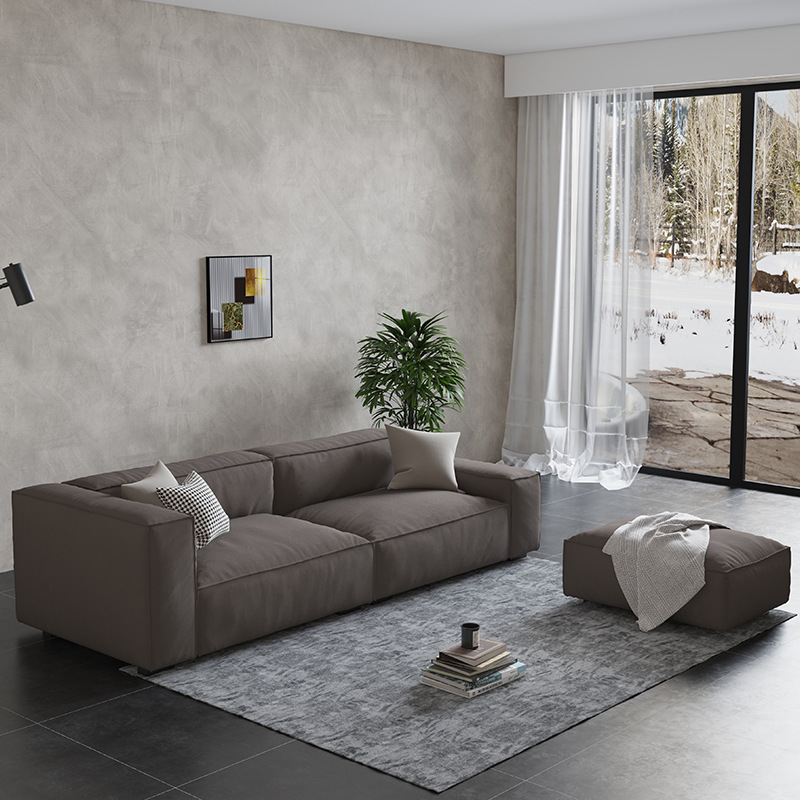 北欧创意式现代科技布沙发客厅简约ins风 小户型轻奢羽绒布艺沙发