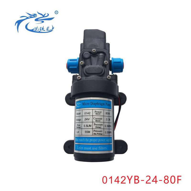 微型隔膜泵 压力开关型洗车水泵 12V24V80W直流自吸