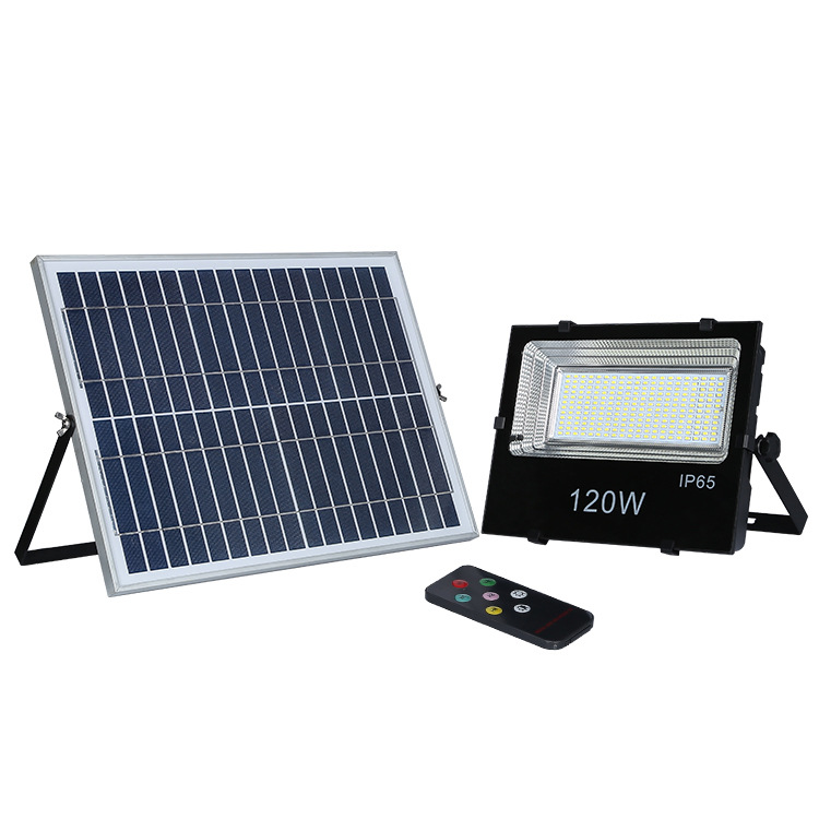 120W太阳能遥控投光灯工程用太阳能投光灯应急照明灯