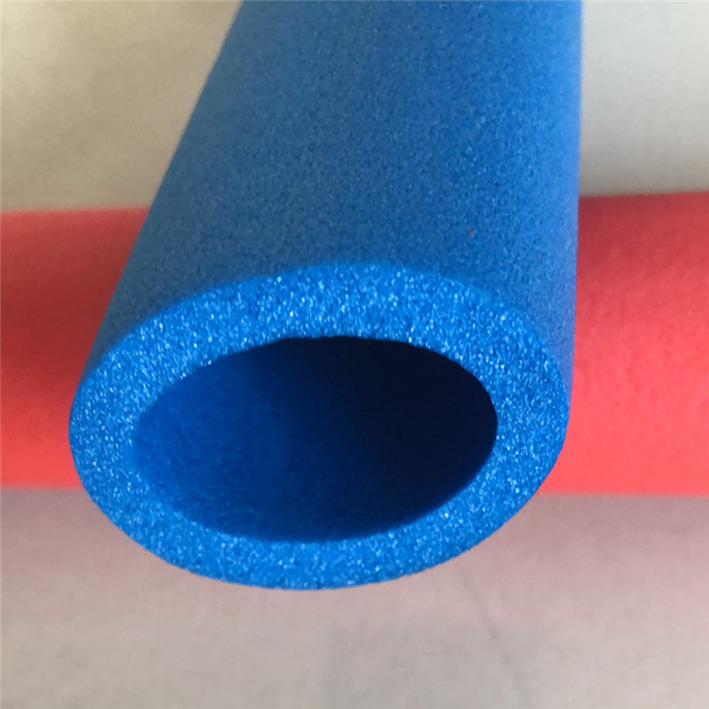 彩色橡塑地暖保温管 红蓝压花保温管 空调铜管保温棉水管保护套