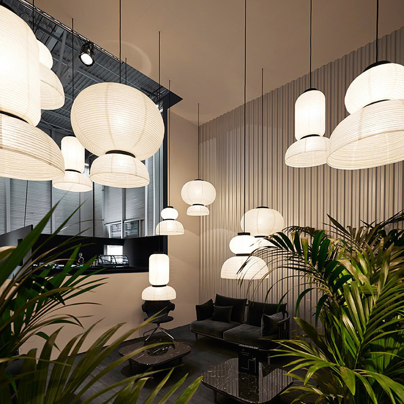 日式复古风餐厅吊灯丹麦设计师创意手工艺术宣纸灯笼民宿卧室灯具