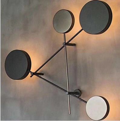 北欧客厅壁灯现代简约创意个性圆形温馨过道卧室LED设计师墙壁灯
