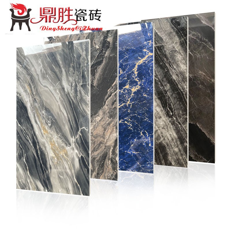 深色地面砖600x1200通体大理石瓷砖酒店酒吧KTV防滑耐磨亮面磁砖