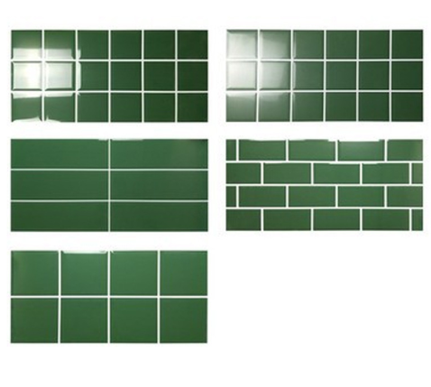 北欧马卡龙厨房卫生间格子砖墨绿面包砖300x600 彩色餐厅阳台墙砖
