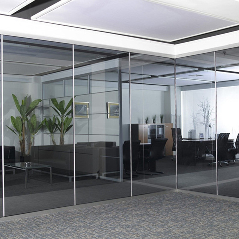 办公隔断玻璃83款简易单玻隔间铝合金双玻百叶钢化玻璃高隔断