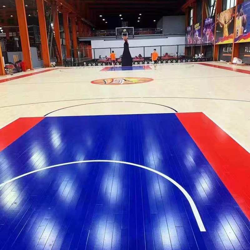 批发枫桦木运动地板 室内篮球馆运动木地板 羽毛球场体育木地板