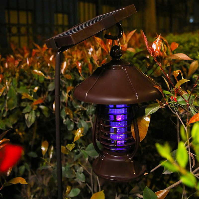太阳能灭蚊灯户外家用防水灭蚊器室外花园捕蚊器驱蚊灯电击式灭蚊