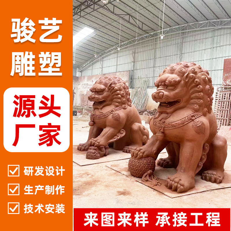 大型铸铜狮子雕塑欧式飞狮企业门口金属工艺品摆件狮子雕塑