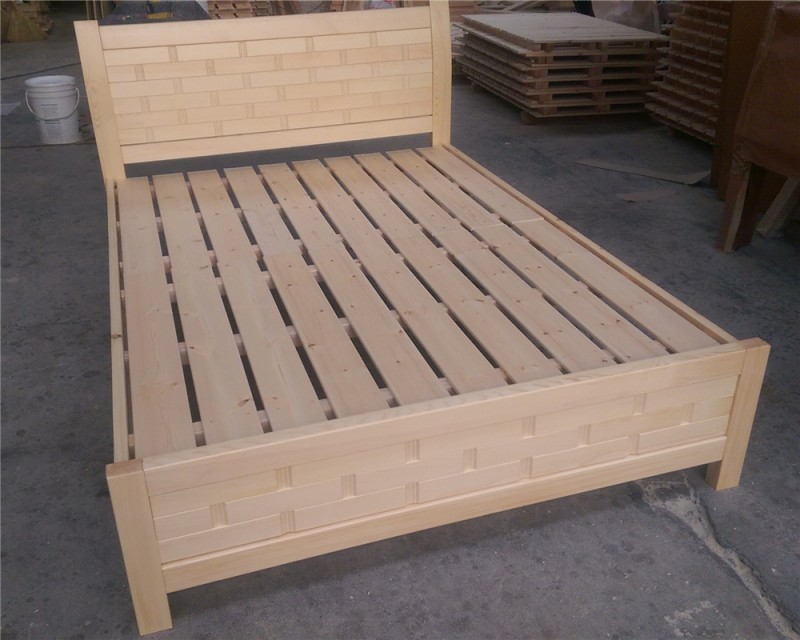全实木床1.5双人床1.8成人单人床1米2砖块现代松木儿童床特价定制