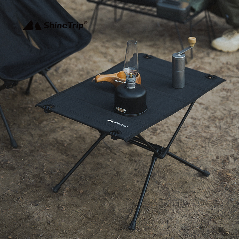 山趣便携式露营布面折叠桌多功能户外铝合金野餐战术桌轻量化桌子