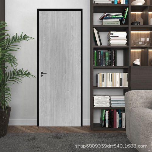 黑色铝框极简无框门隐形门免漆室内门卧室门套装门碳晶门实木门