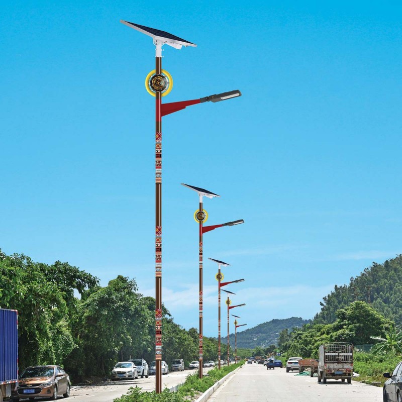 耀轩照明中国结太阳能路灯户外 led锂电池太阳能路灯厂家现货批发图1