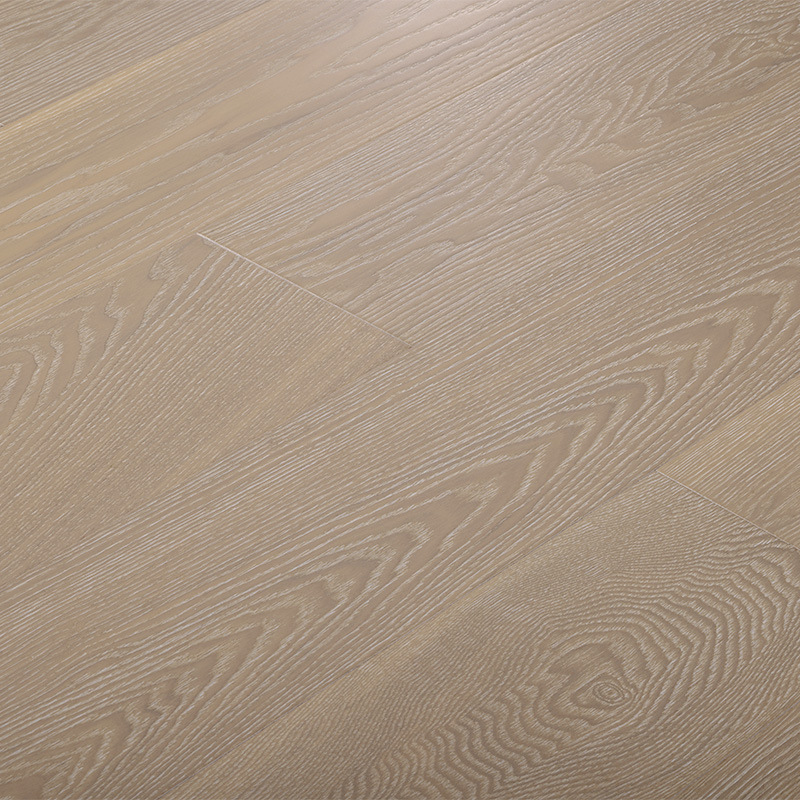 白腊木三层实木复合地板家用地暖锁扣15MM浅灰白色木地板自然环保