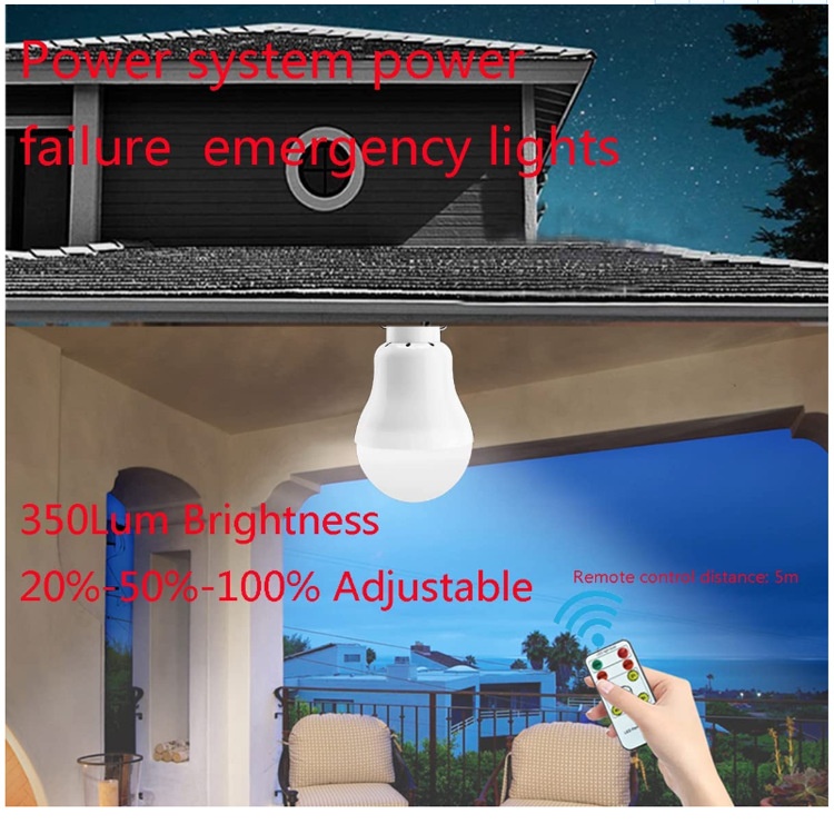 家用户外充电遥控太阳能灯泡欧盟节能露营设计应急太阳能感应灯