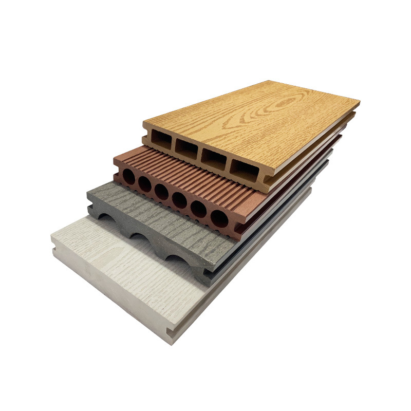 塑木地板户外长条木塑地板市政园林工程塑木地板公园栈道木塑板材图1
