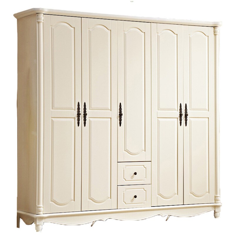 美式衣柜简约现代大衣橱欧式实木白色大小户型卧室经济型收纳衣柜