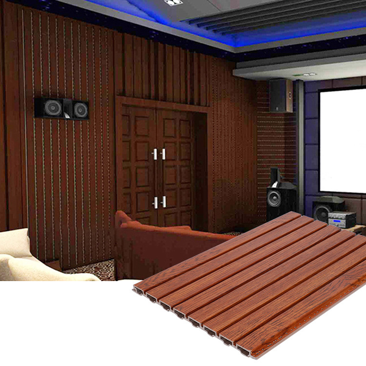 竹木纤维吸音板冲孔防火防水阻燃木质新型装饰材料室内隔音板墙面图1