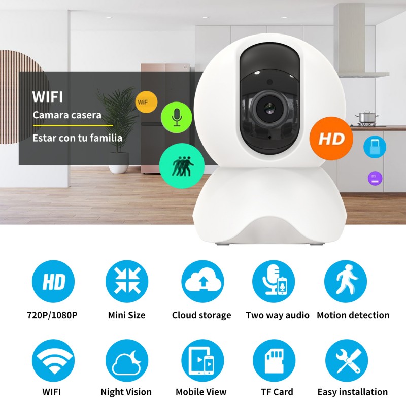 家用1080P高清监控摄像头 无线WIFI安防监控摄像机Camera图1