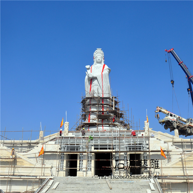 石源艺雕海上女神妈祖神像莆田冲沁峨山妈祖公园妈祖像