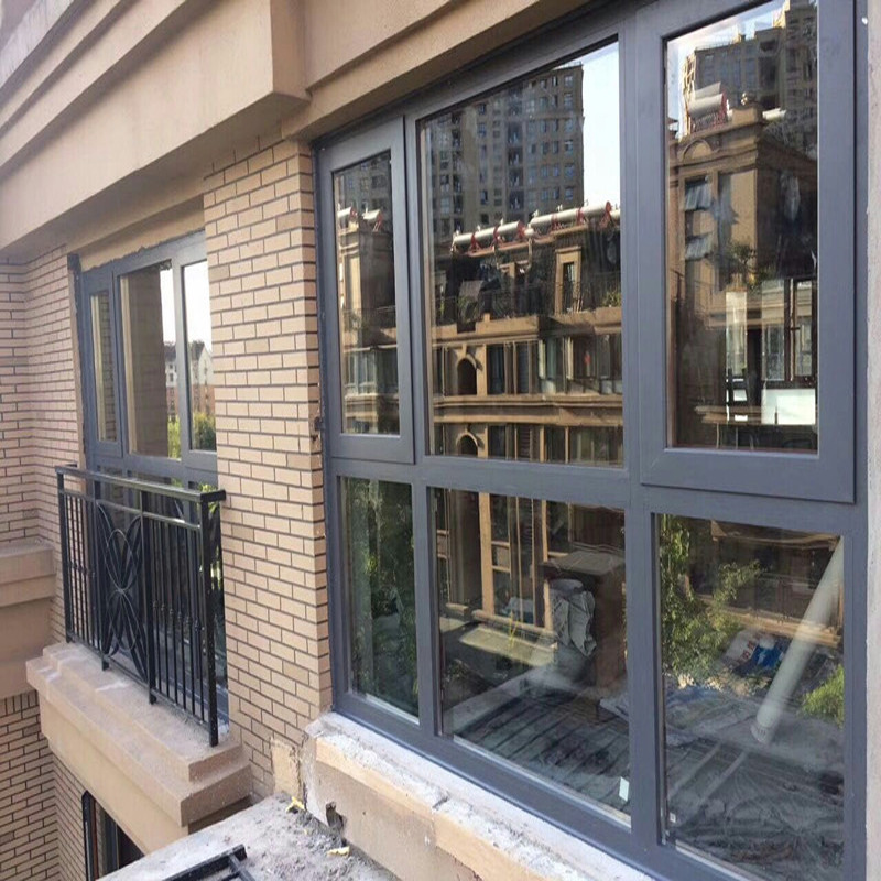 厂家定制隔音断桥窗 铝合金门窗 防盗隔音推拉窗加工 铝木整套窗图1
