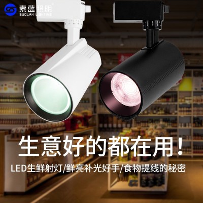 生鲜灯led水果店熟食专用灯蔬菜海鲜超市天花板灯彩光轨道射灯图3