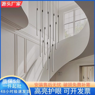 北欧别墅客厅大螺旋楼梯吊灯 阁楼灯长复式楼吊灯 售楼部餐厅吊灯图1