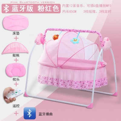【源头工厂】电动摇篮床折叠摇椅智能哄睡婴儿床跨境外贸母婴用品图3
