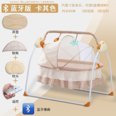 【源头工厂】电动摇篮床折叠摇椅智能哄睡婴儿床跨境外贸母婴用品图4
