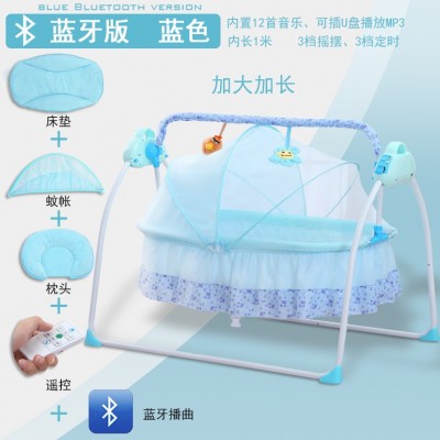 婴儿摇篮摇床加长摇篮床电动哄睡母婴用品厂家批量淘货源一件代发图3